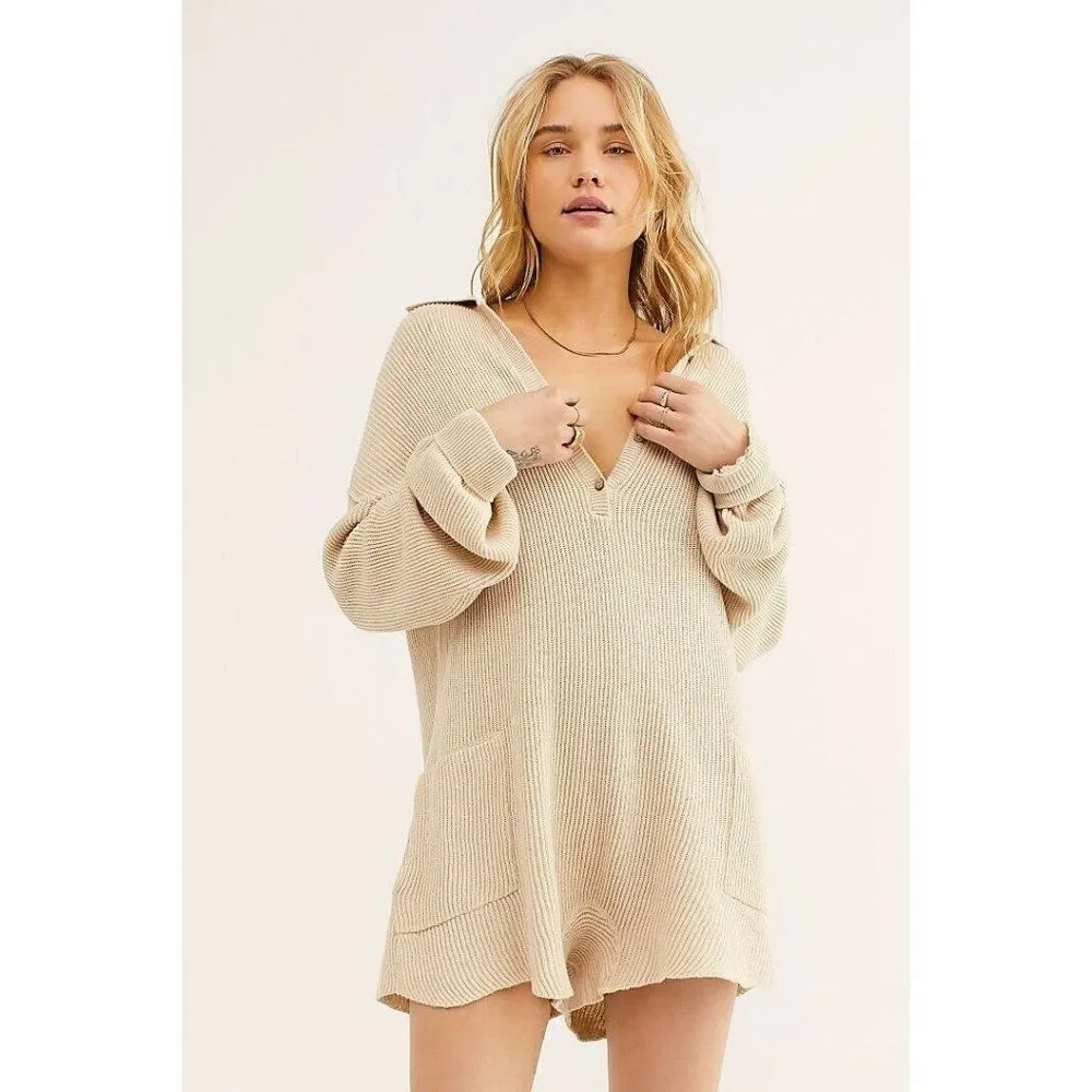 NEW FREE PEOPLE FP BEACH PICNIC SWEATER ROMPER